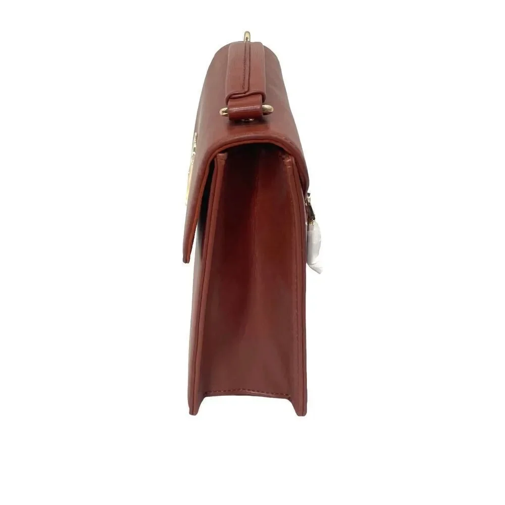 NEW Badgley Mischka flap top handle crossbody bag purse‎ vegan saffiano leather